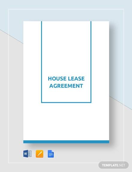 house lease agreement template