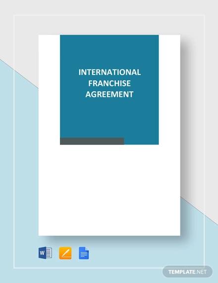 international franchise agreement template