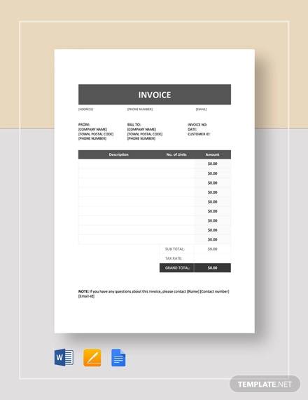 invoice sample download