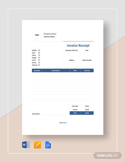 Free Invoice And Receipt Difference Similarities