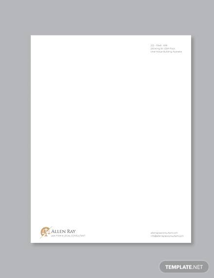 legal services letterhead template