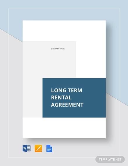 long term rental agreement template