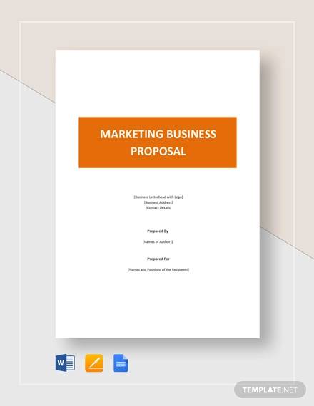 marketing business proposal template