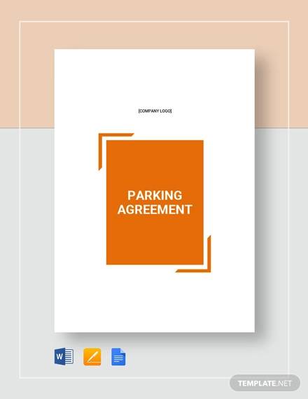 parking agreement template