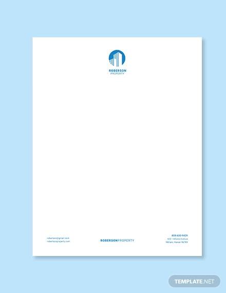 property dealer letterhead template