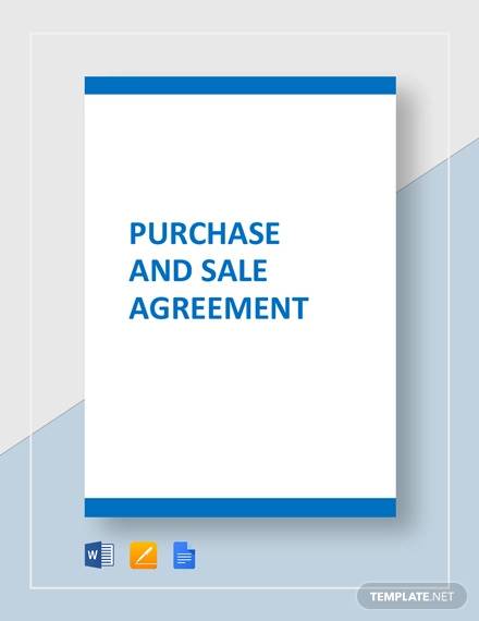 purchase and sale agreement template