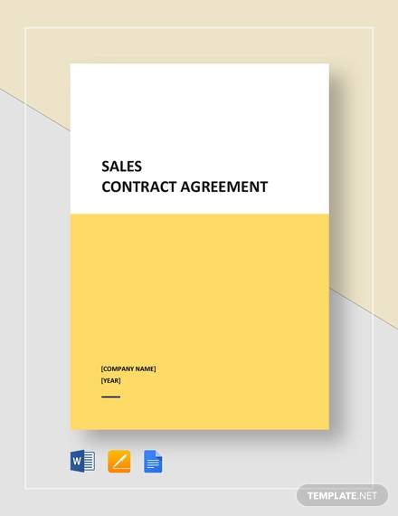 sales contract agreement template