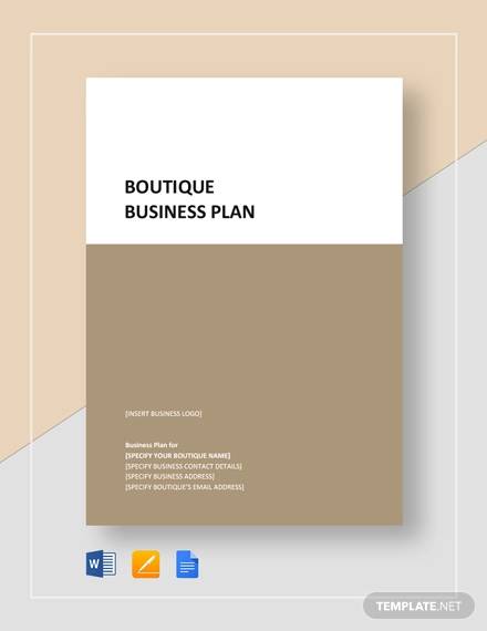 online boutique business plan sample