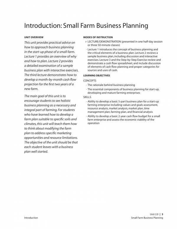 agriculture farm business plan pdf