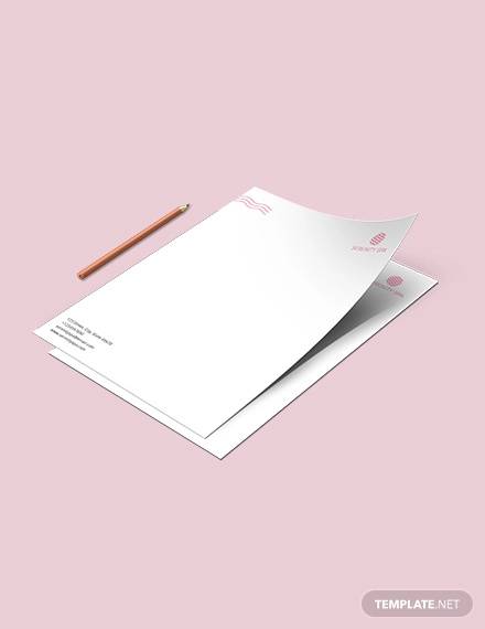 spa letterhead template