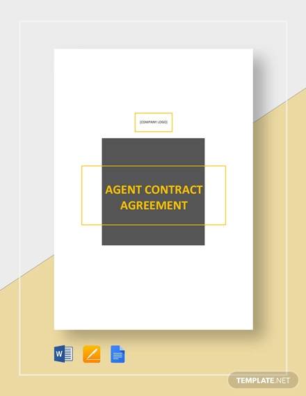 agent contract agreement template