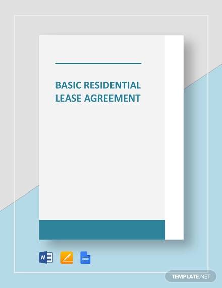 basic residential lease agreement template