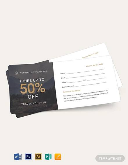 blank travel voucher template