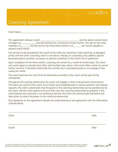 FREE How to Write a Coaching Contract Samples