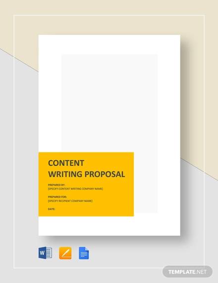 content writing proposal template