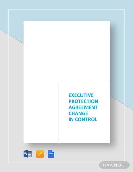 executive protection agreement change in control template
