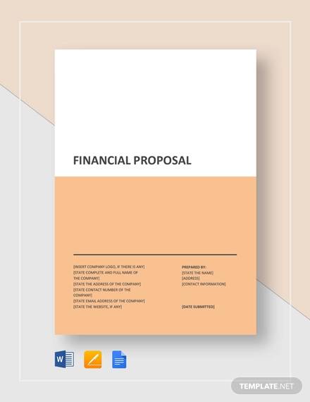 financial proposal template