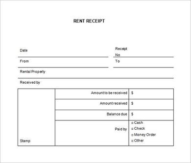 generic car rental receipt sample template