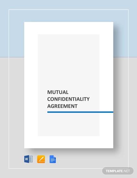 mutual confidentiality agreement template