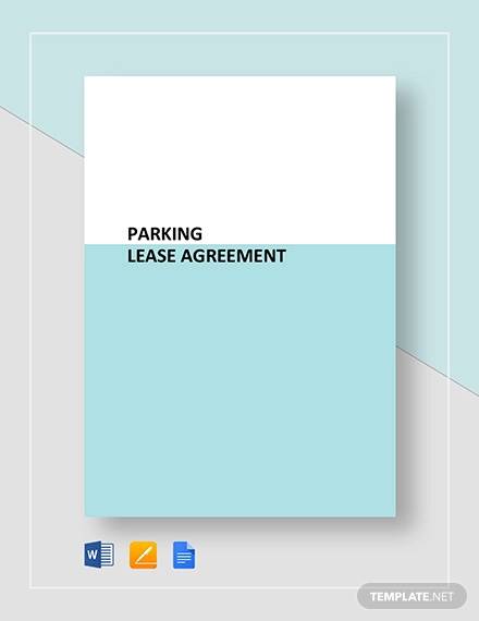 parking lease agreement template