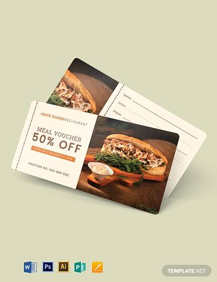 Free 23 Sample Food Voucher Templates In Ai Ms Word Pages Psd Publisher