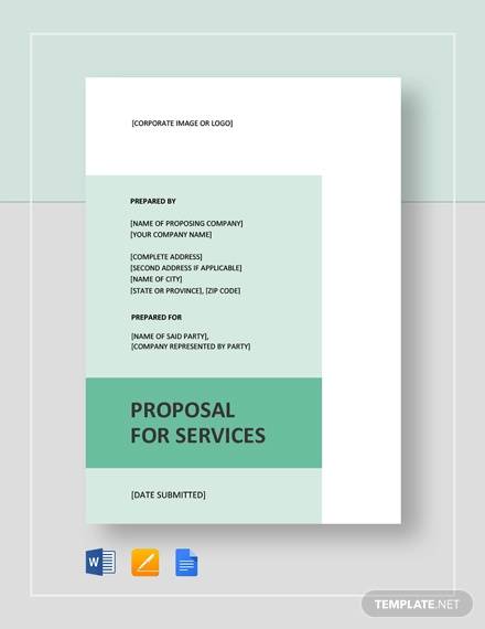 proposal for services template