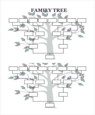sample blank family tree template