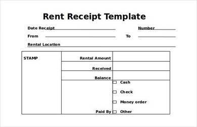 sample car rental receipt template