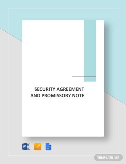 security agreement and promissory note template