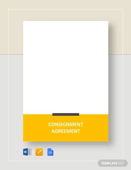 simple consignment agreement template
