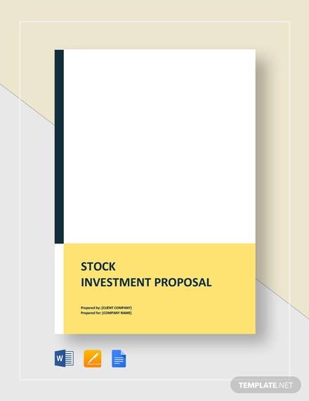stock investment proposal template