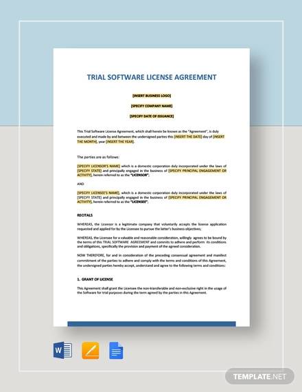 Free 13 Sample Software License Agreement Templates In Pdf Ms