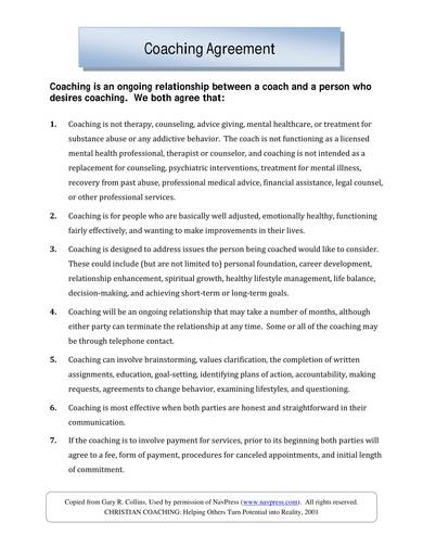 two page coaching contract sample 1