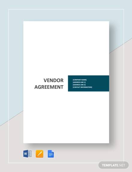 vendor agreement template