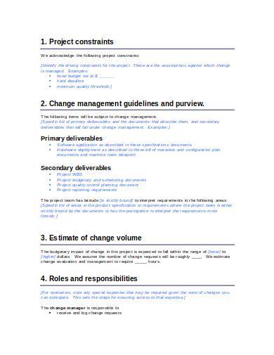 FREE 16+ Sample Change Management Plan Templates in MS Word | PDF ...