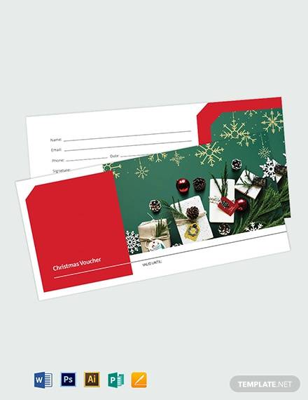 blank christmas voucher template