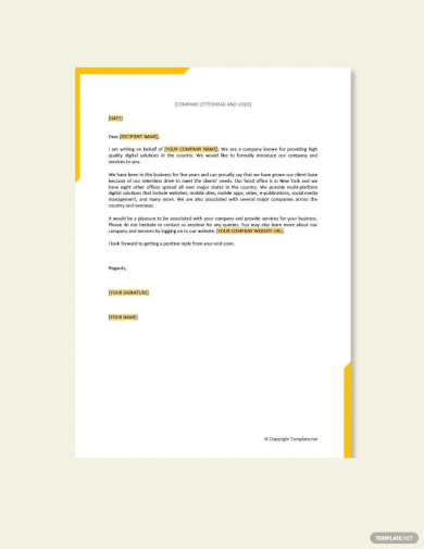 business proposal letter for service template
