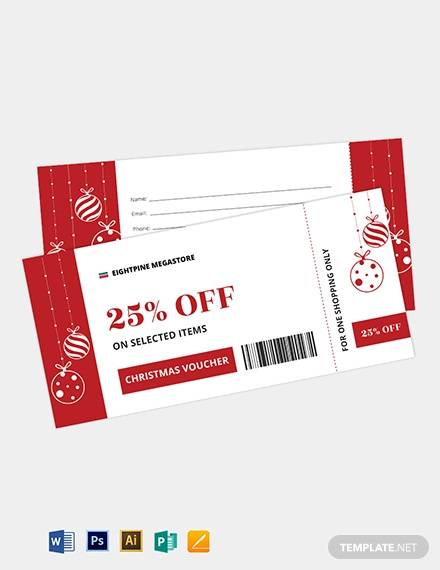 christmas boarding pass ticket voucher template