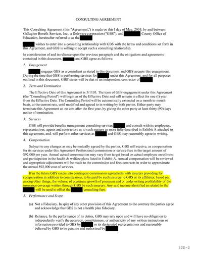 consulting services agreement sample 2