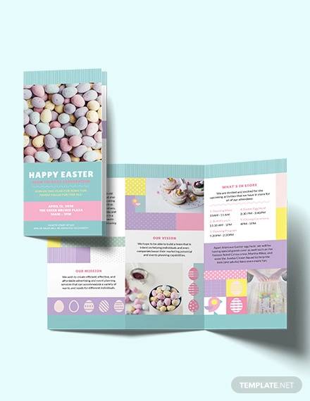 easter tri fold brochure template