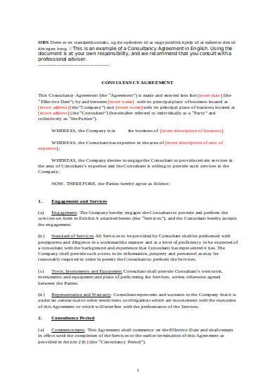 editable consulting services agreement sample