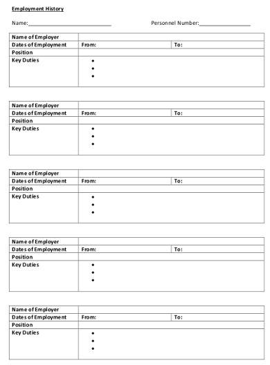 free-10-employment-history-templates-in-ms-word-pdf