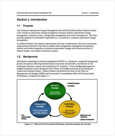 change management plan template example sample pdf examples operational enterprise templates word business database roadmap studentaid gov ed format
