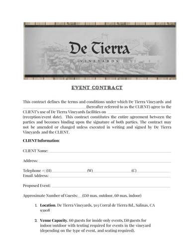 event contract sample template 1