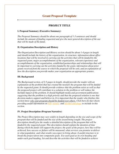 grant proposal template