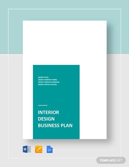 interior design business plan template