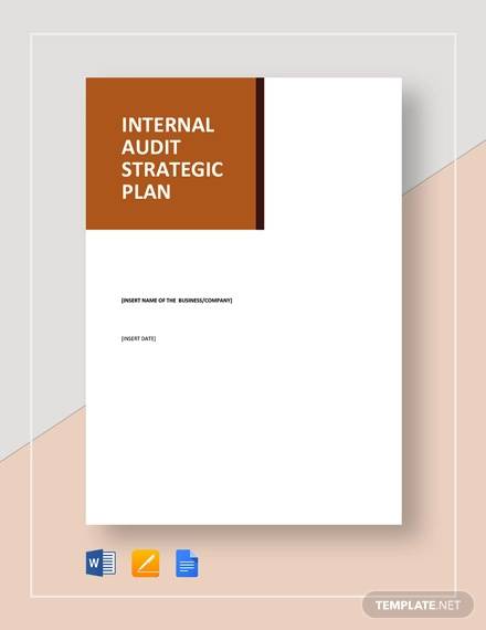 internal audit strategic plan template