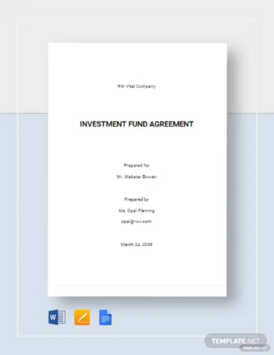 investment fund agreement template