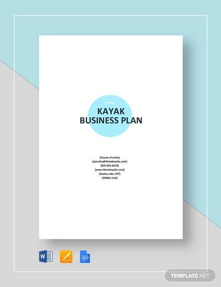 kayak business plan template