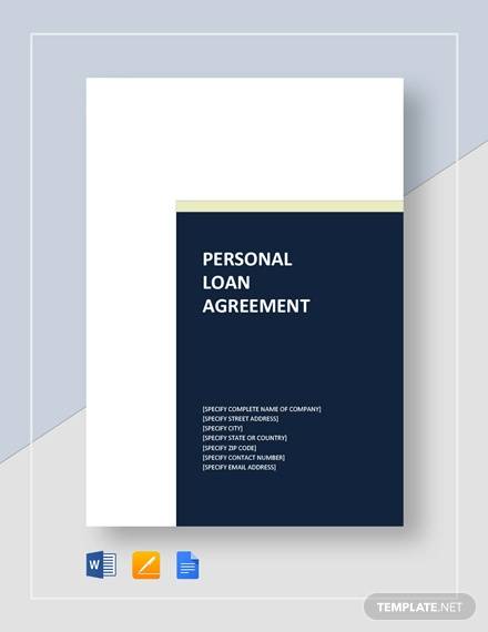 personal loan agreement template